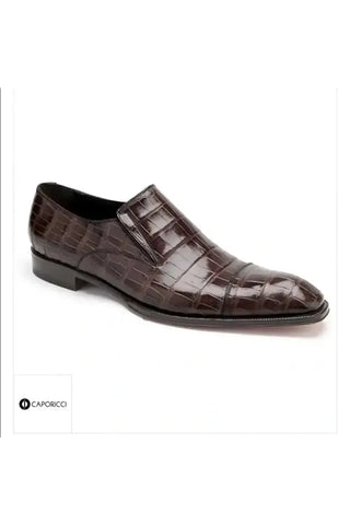Caporicci 943 Alligator Cap-Toe Loafer