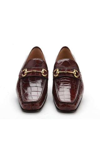 Caporicci 9872 Alligator Horse-Bit Loafer