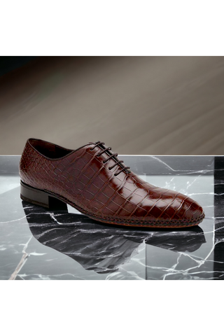 Caporicci Gregory 2542 Alligator Wholecut Oxford-AmbrogioShoes