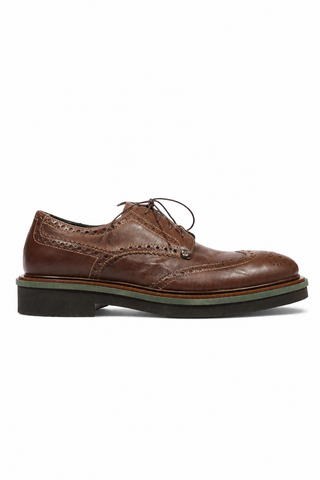 Cesare Paciotti brown leather oxfords showcasing classic Italian design and craftsmanship