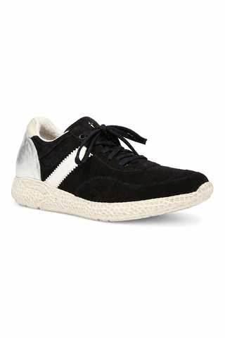 Cesare Paciotti 4US Cam Nav Lam Navy White luxury Italian men's sneakers with silver hardware and durable sole.