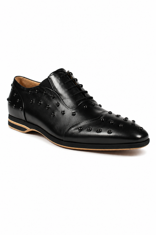 Cesare Paciotti Baby Lux Black Leather Oxfords (CPM2411)