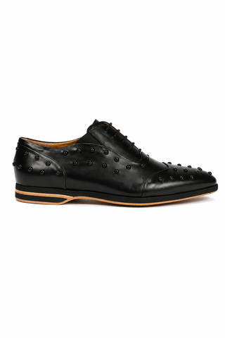 Cesare Paciotti Baby Lux Black Leather Oxfords (CPM2411)