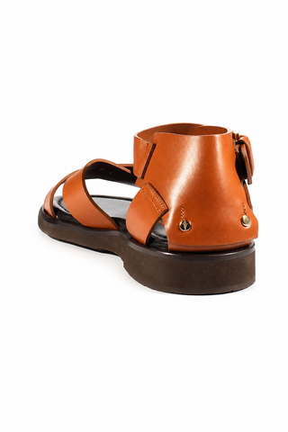 Cesare Paciotti Biscotto Buckle Logo Leather Sandals (CPM2377)