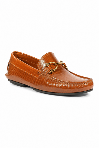 Cesare Paciotti Brown Glass Leather Moccasins (CPM2351)