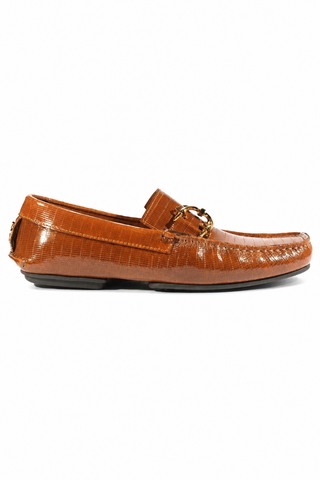 Cesare Paciotti Brown Glass Leather Moccasins (CPM2351)
