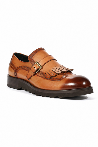 Cesare Paciotti Buckhold Loafers Camel/Brown Two Tone Tamponato Cuoio (CPM5478)