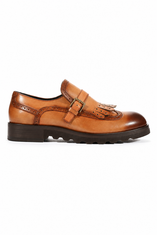 Cesare Paciotti Buckhold Loafers Camel/Brown Two Tone Tamponato Cuoio (CPM5478)