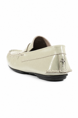 Cesare Paciotti Fumo Textured Patent Moccasins (CPM2347)