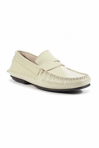 Cesare Paciotti Fumo Textured Patent Moccasins (CPM2347)