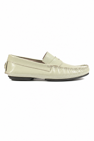Cesare Paciotti Fumo Textured Patent Moccasins (CPM2347)