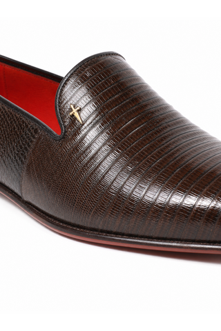 Cesare Paciotti Lizard Fondente Loafer