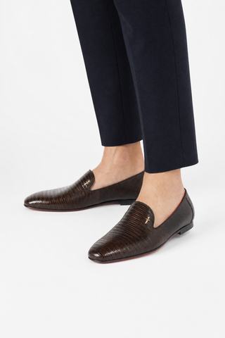 Cesare Paciotti Lizard Fondente Loafer