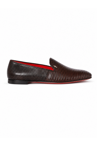 Cesare Paciotti Lizard Fondente Loafer-Dellamoda