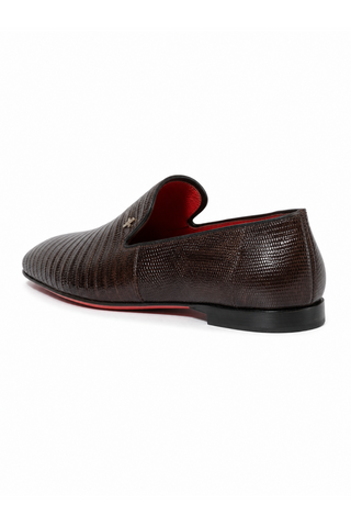 Cesare Paciotti Lizard Fondente Loafer-Dellamoda
