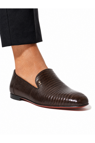 Cesare Paciotti Lizard Fondente Loafer-Dellamoda