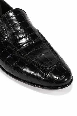 Cesare Paciotti Loafers Croc Embossed Cocco Lux Navy (CPM5449)
