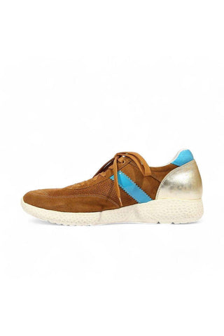 Cesare Paciotti Luxury Italian Men's 4US Cam Cuoio Lam Oro Brown Sneakers (CPM5318)