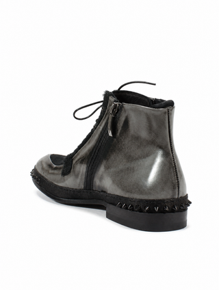 Cesare Paciotti Luxury Italian Men's Designer Shoes Magic Old Antrac Pony Boots (CPM2533)