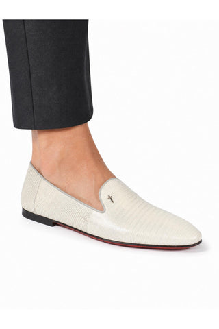 Cesare Paciotti Luxury Italian Teyus Perla Lizard Grey Loafers (CPM2337)