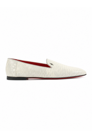 Cesare Paciotti Luxury Italian Teyus Perla Lizard Grey Loafers (CPM2337)