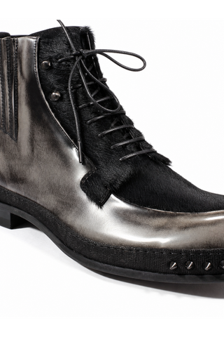 Cesare Paciotti Magic Old Antrac Pony Boots (CPM2533)-Dellamoda