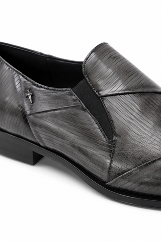 Cesare Paciotti Magic Old Antracite Leather Loafers (CPM2582)-Dellamoda