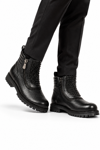 Cesare Paciotti Nilo Black An Leather Boots (CPM2532)-Dellamoda