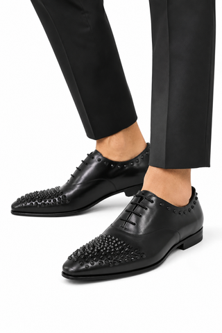 Cesare Paciotti Old Paint Black Oxfords (CPM2500)