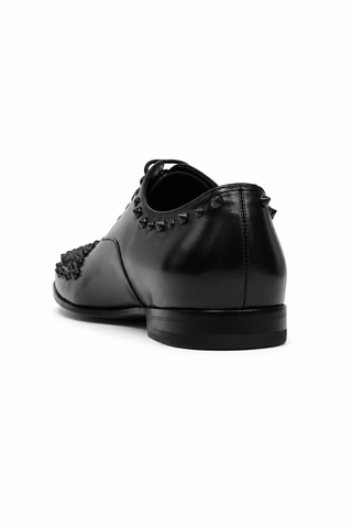Cesare Paciotti Old Paint Black Oxfords (CPM2500)-Dellamoda