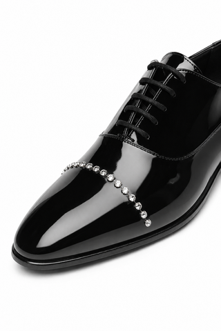 Cesare Paciotti Oxfords Patent Calf Black Formal Tuxedo Designer Formal Shoes (CPM5465)