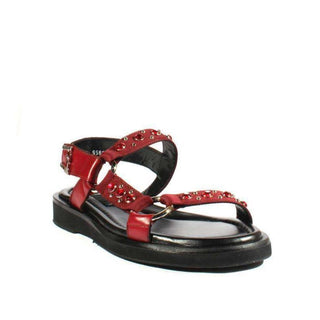 Cesare Paciotti Suede & Leather Buckle Sandal-AmbrogioShoes