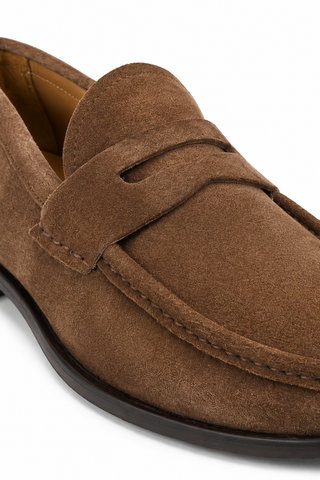 Bruno Magli Quarrata Suede Penny Loafer-Dellamoda