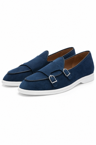SUPERGLAMOUROUS Tangerine 7 Suede Double Monk-Strap-Dellamoda