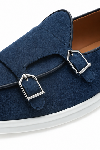 SUPERGLAMOUROUS Tangerine 7 Suede Double Monk-Strap-Dellamoda