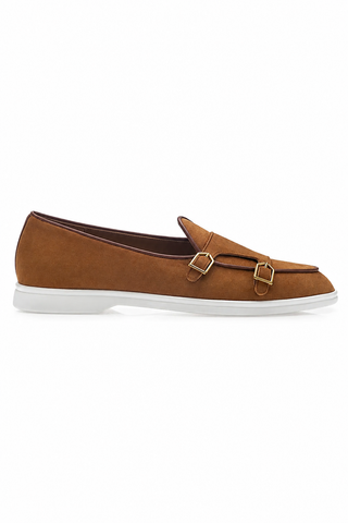 SUPERGLAMOUROUS Tangerine 7 Suede Double Monk-Strap-Dellamoda