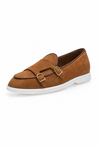 SUPERGLAMOUROUS Tangerine 7 Suede Double Monk-Strap-Dellamoda