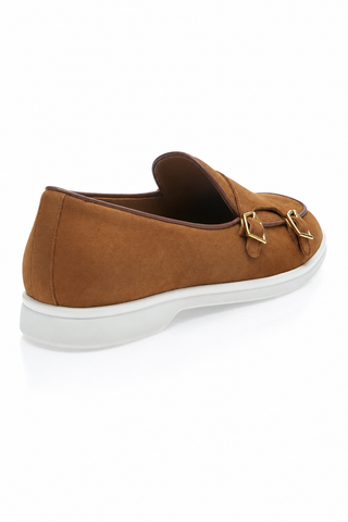 SUPERGLAMOUROUS Tangerine 7 Suede Double Monk-Strap-Dellamoda