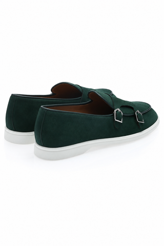 SUPERGLAMOUROUS Tangerine 7 Suede Double Monk-Strap-Dellamoda