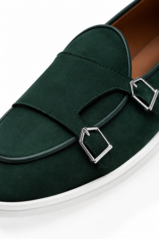 SUPERGLAMOUROUS Tangerine 7 Suede Double Monk-Strap-Dellamoda