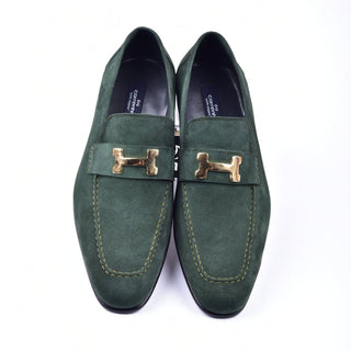 Corrente 5760 Men's Shoes Suede Leather H Buckle Loafers (CRT1311)-AmbrogioShoes