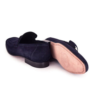 Corrente 5760 Men's Shoes Suede Leather H Buckle Loafers (CRT1311)-AmbrogioShoes