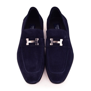 Corrente 5760 Men's Shoes Suede Leather H Buckle Loafers (CRT1311)-AmbrogioShoes