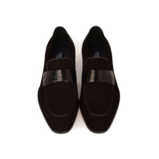 Corrente 7425S Men's Shoes Suede / Calf-Skin Leather Slip-On Loafer (CRT1525)-AmbrogioShoes