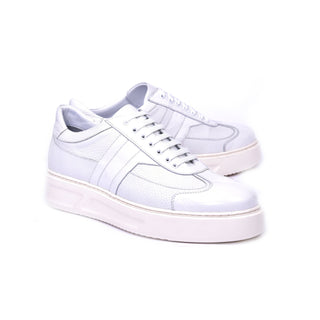 Corrente C0013014-5769 Men's Shoes White Combination Calf-Skin Leather Casual Sneakers (CRT1470)-AmbrogioShoes