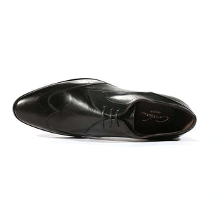 Corvari Designer Mens Shoes Setacalf Black Nappa Leather Oxfords (COR1000)-AmbrogioShoes