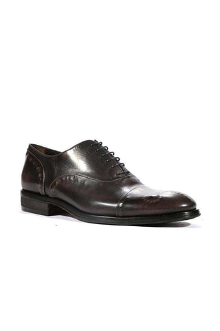 Corvari Men's Gioia Calf-Skin Black Oxfords (COR1011)-AmbrogioShoes
