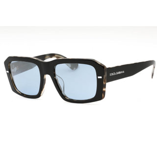 Dolce & Gabbana 0DG4430F Sunglasses Black On Grey Havana / light blue mirror silver-AmbrogioShoes