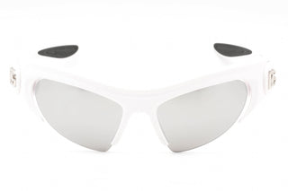 Dolce & Gabbana 0DG6192 Sunglasses White / Light Grey Mirror Silver Unisex-AmbrogioShoes