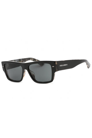 Dolce & Gabbana 0DG4451F Sunglasses Black On Grey Tortoise/Dark Grey-AmbrogioShoes